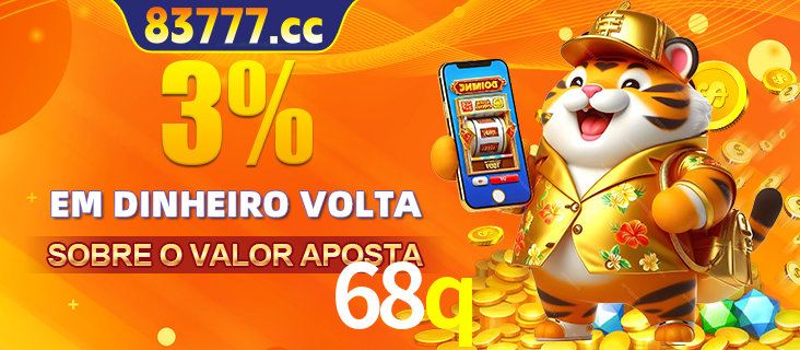 Promoção para baixar e instalar o aplicativo do cassino 68q. O banner oferece uma recompensa de R1aR1aR8, com a imagem de uma cobra sobre moedas de ouro.