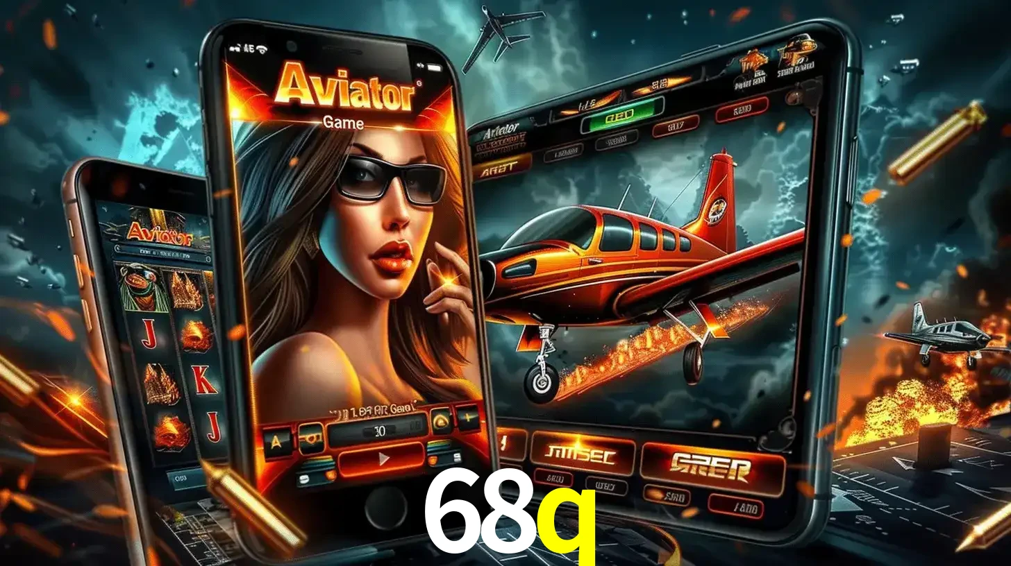 O popular jogo de apostas Aviator exibido em vários celulares e tablets, mostrando a interface emocionante e a ação de voo disponíveis para jogar agora no 68q.